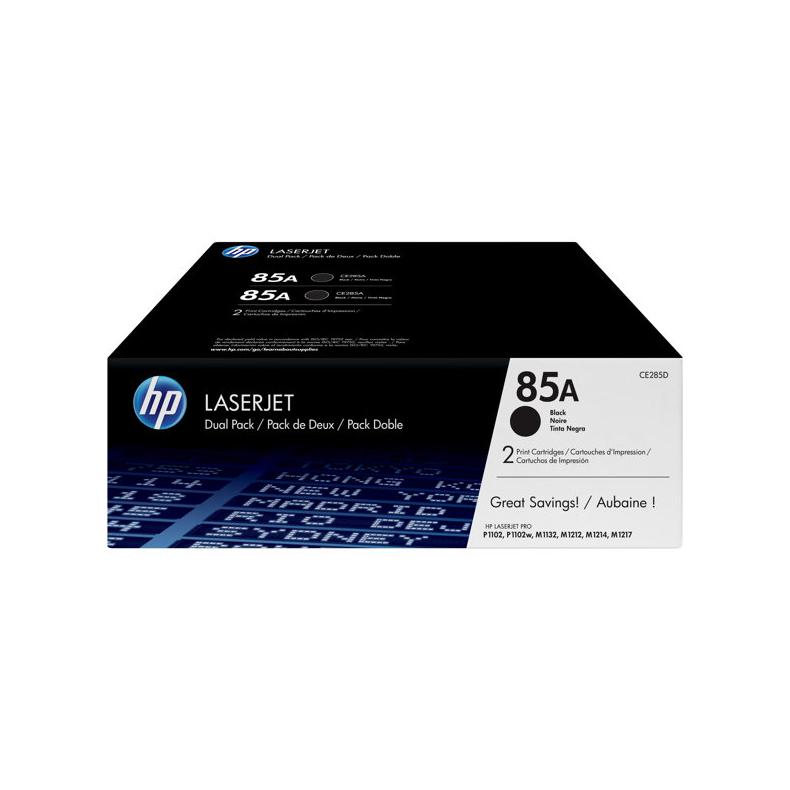 HP 85A Black Laser Toner Twin Pack