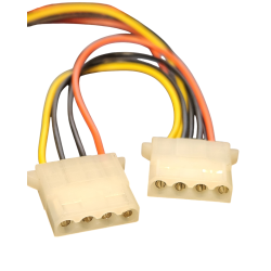 Y-str�mkabel - SATA han til 3x Molex hun