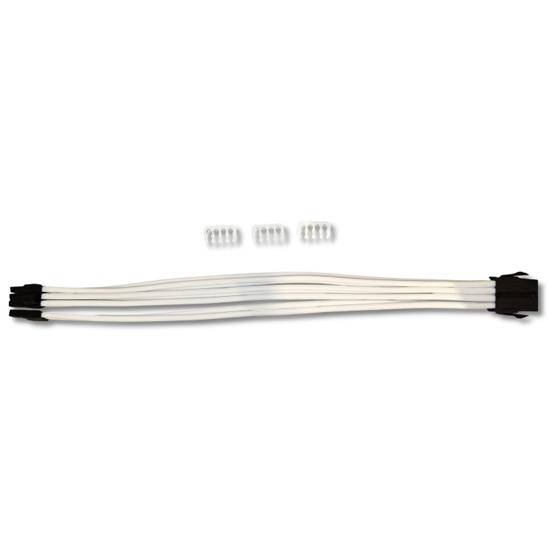 8-Pin PCI-E extension 30cm Hvid