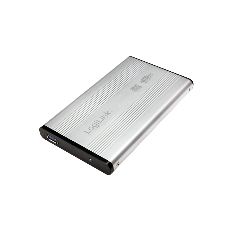 eksternt case 1x2,5" SATA USB 3,0 silver