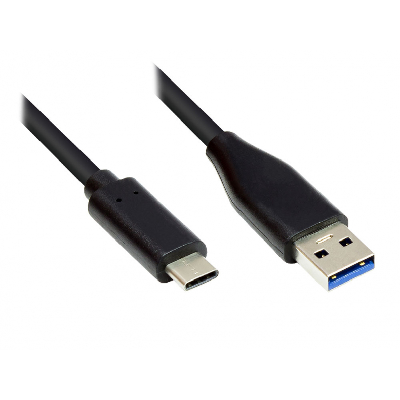 USB 3.0A Han /Han USB 3.0 C 3m sort