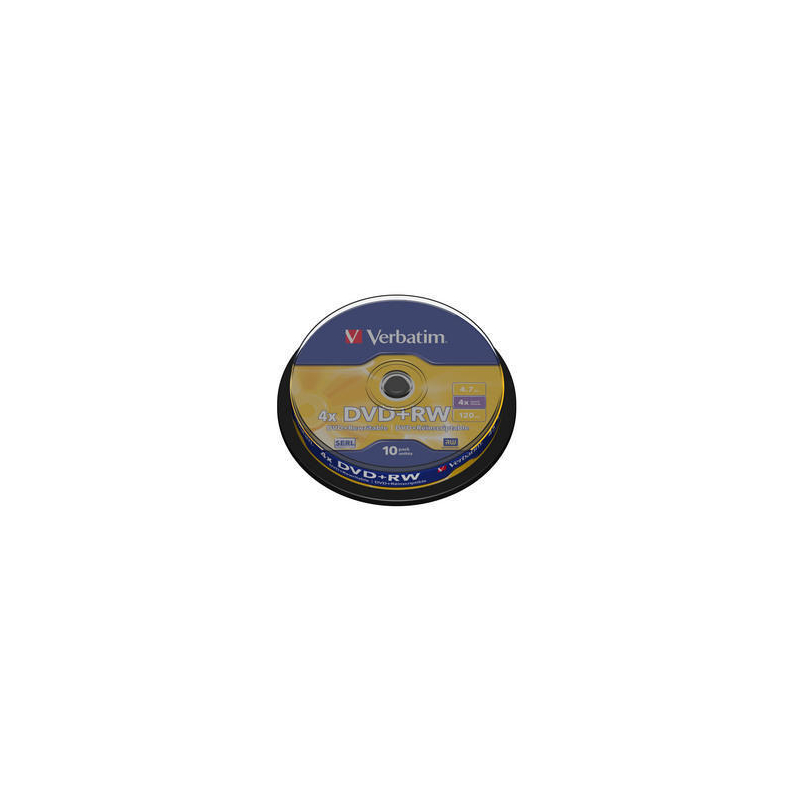 Verbatim DVD+RW 4X,  4,7GB 10stk spin