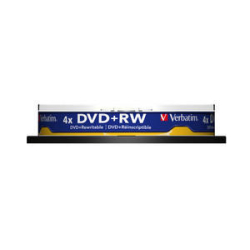 Verbatim DVD+RW 4X,  4,7GB 10stk spin