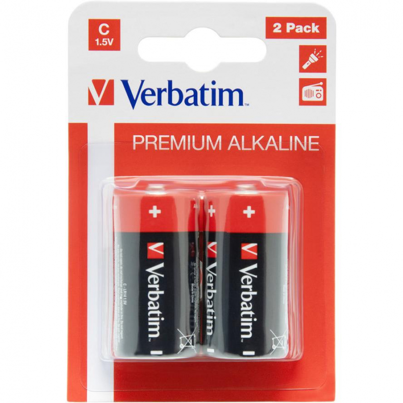 Verbatim 2 pack D-LR20 1.5V