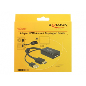 HDMI til DP 1.2 adapter USB Power
