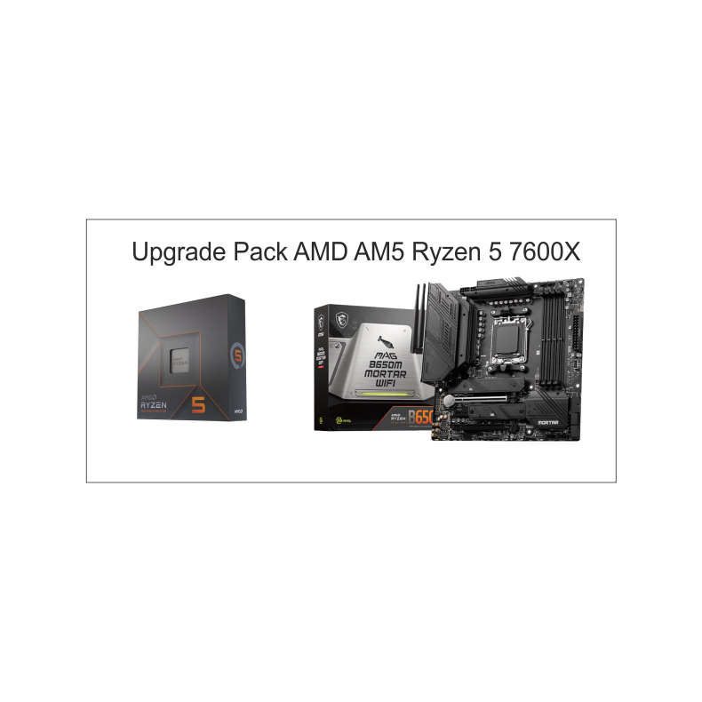 Upgrade Pack AMD Ryzen 5 7600X + B650 MB AM5 ATX