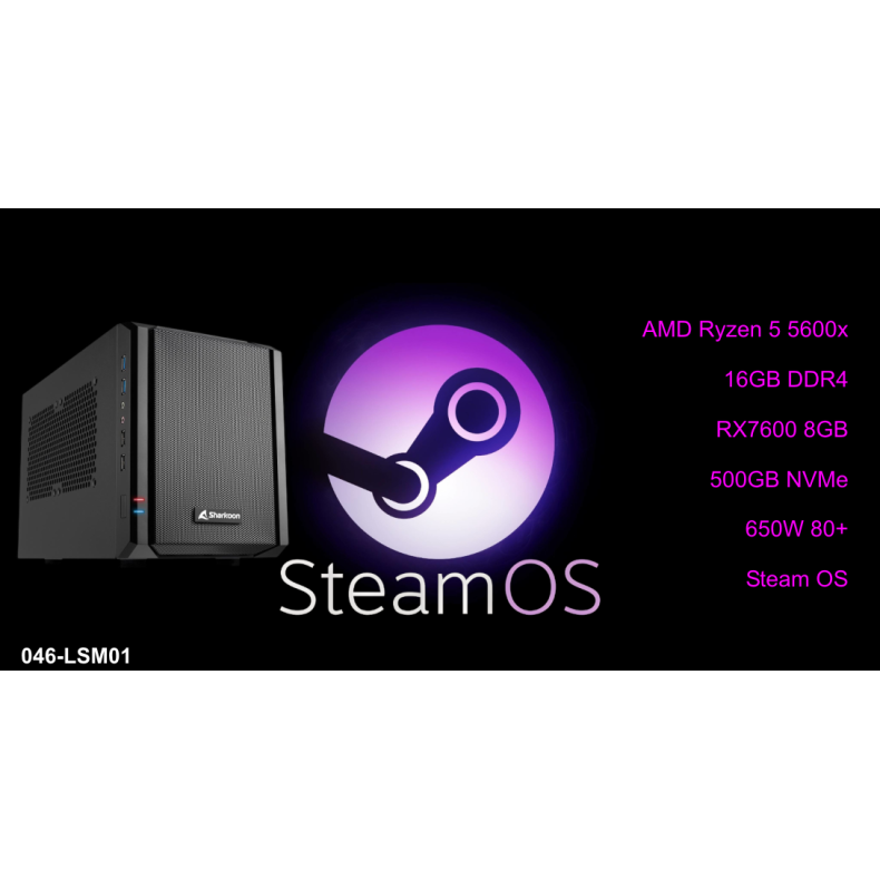 Luc SM 5600X/16gb/500/RX7600 STEAM OS