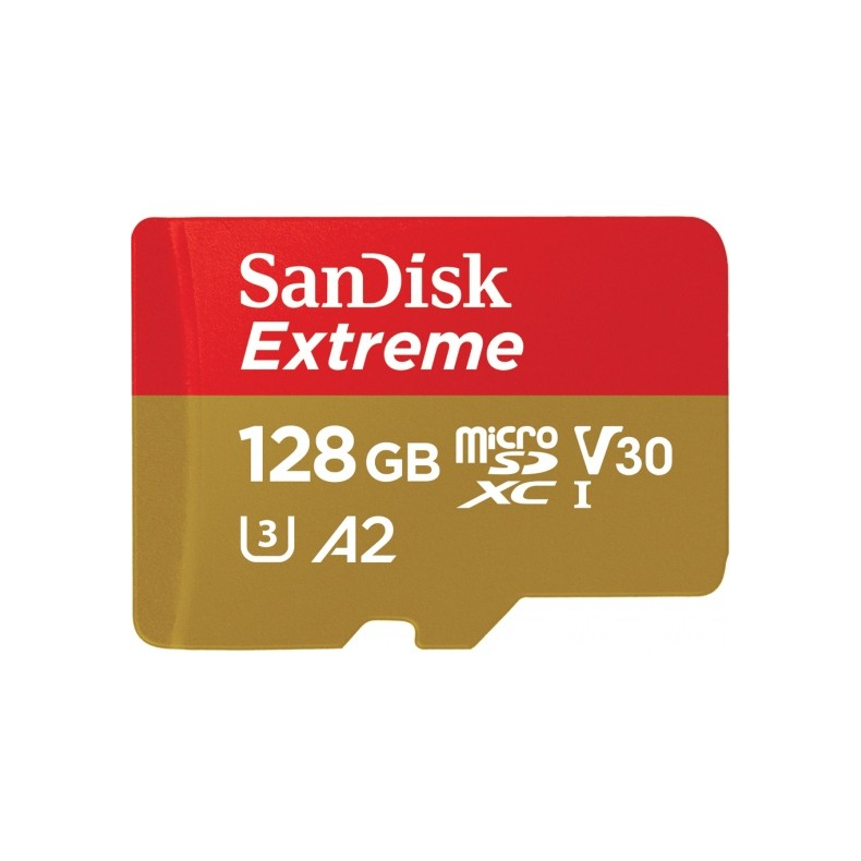 128GB SanDisk Extreme MicroSDHC + ADP