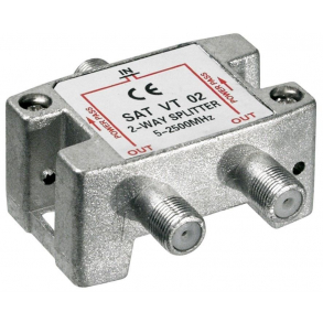TV/FM/SAT antennesplitter - 2 vejs 5-2400MHz (til F stik)
