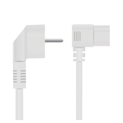 2 Meter 230V power cable hvid 90g