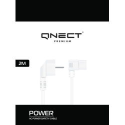 2 Meter 230V power cable hvid 90g