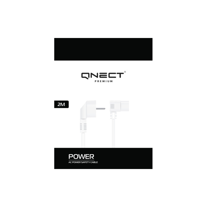 2 Meter 230V power cable hvid 90g