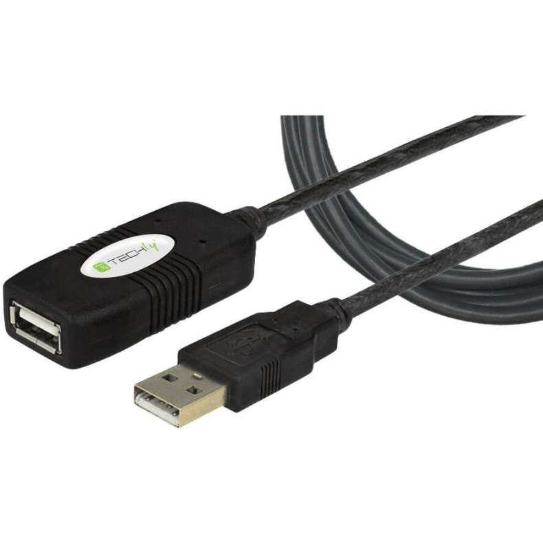 Aktivt USB 2.0-kabel A/B 10meter