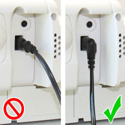 0,75m EURO 2  Power Kabel hvid 90g/90g