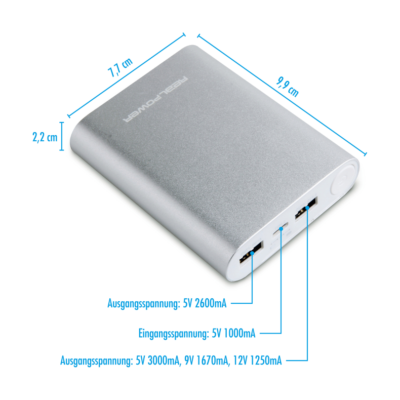 Power Bank 12000 USB C Quick Charge2.0