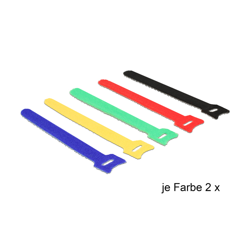 Kabelbinder  15cm pk 10 stk/ fl. farver