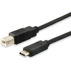 1m USB2.0 C han til B han SORT