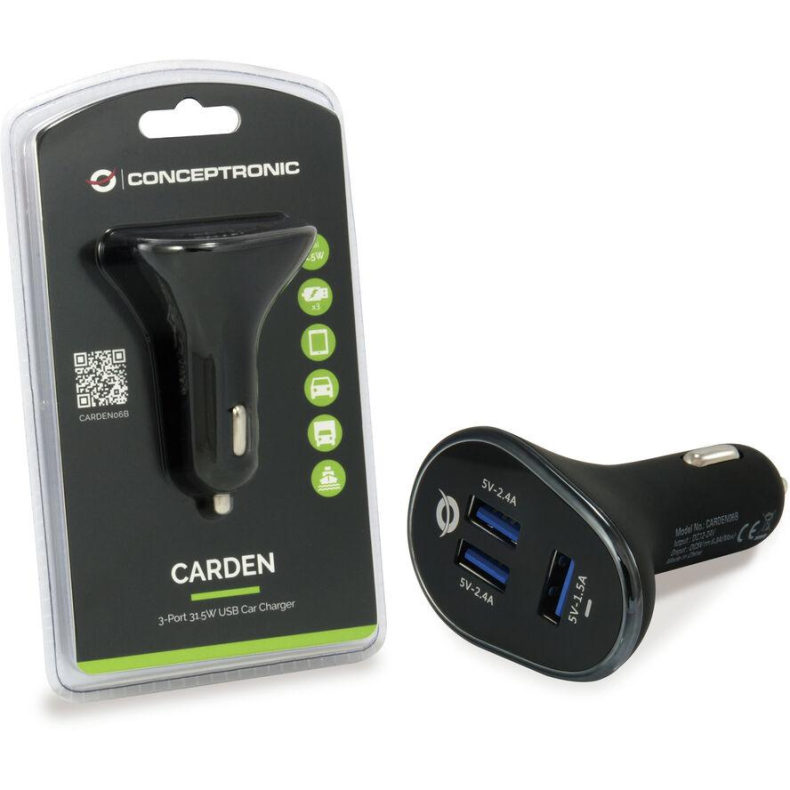 Car Charger 3-port 31.5W Fast Charger