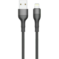 Lightning cable, 1m, sort