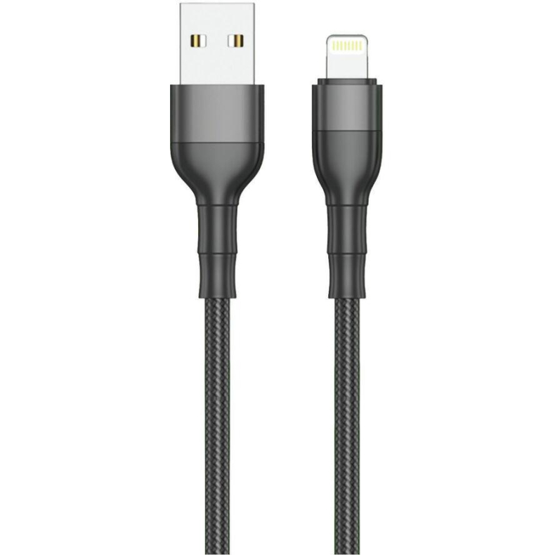 Lightning cable, 1m, sort