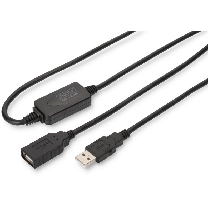 Aktivt USB 2.0-kabel A/B 15meter