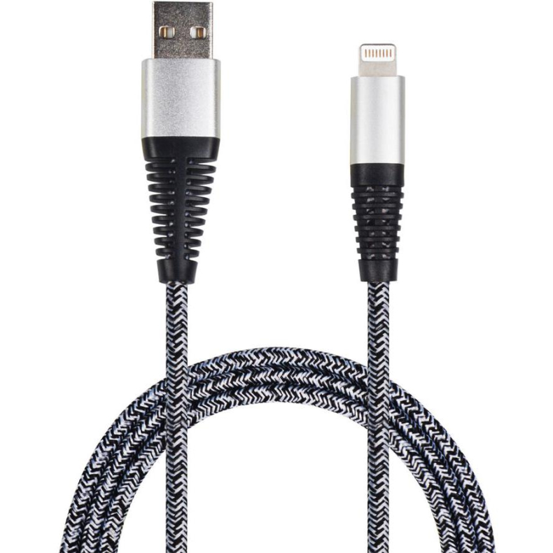 Lightning cable, 1m, Gr/sort