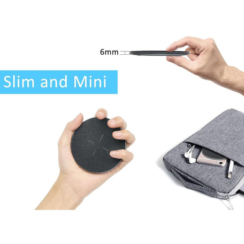 15W Qi USB-A + USB-C Trdls oplader