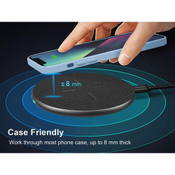 15W Qi USB-A + USB-C Trdls oplader