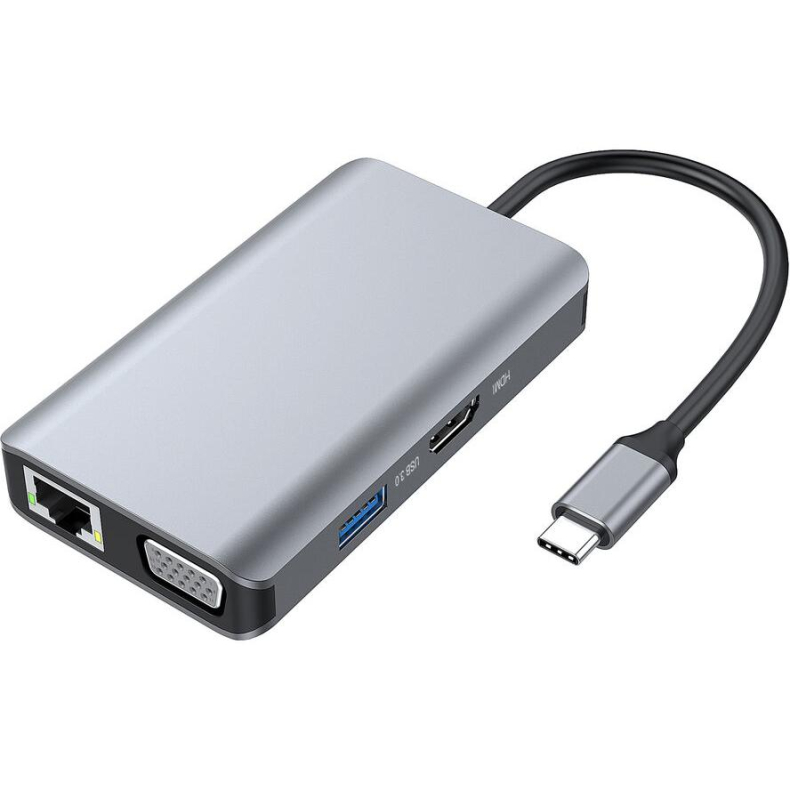 Conceptronic Dock USB-C->HDMI,VGA,GbE,3xUSB3.0,100WPD