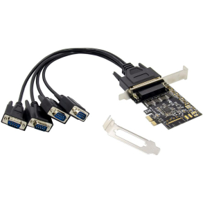 PCI-Expressx1, 4xRS-232  incl. LP plade