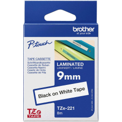 TZe221 Black on White, 9 mm x 8 m