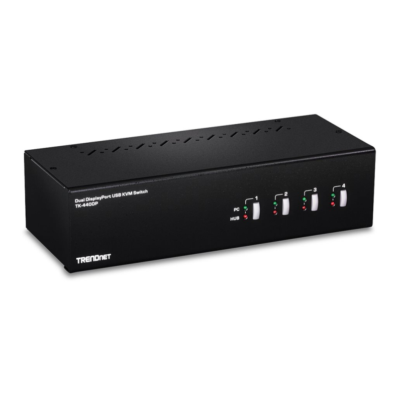 KVM Switch 4-port Dual Monitor DP
