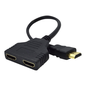 HDMI Split til 2 sk�rme 1x Han/ 2 x HUN