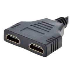 HDMI Split til 2 sk�rme 1x Han/ 2 x HUN