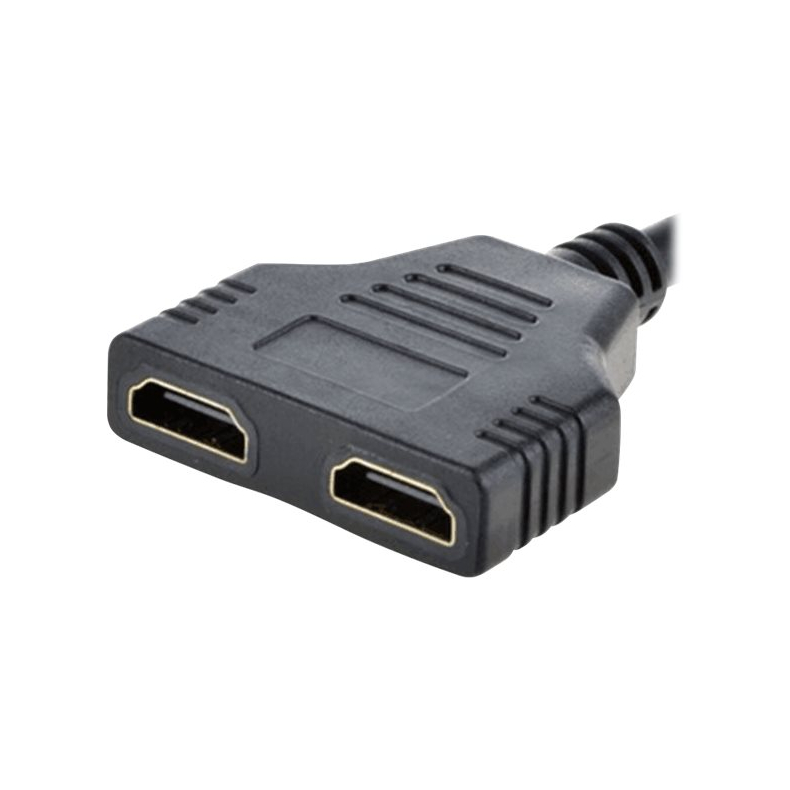 HDMI Split til 2 sk�rme 1x Han/ 2 x HUN