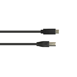 1,8m USB-C til B kabel Sort