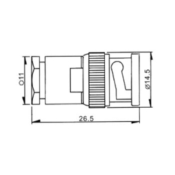 BNC han til RG58 (5mm) - Twist-on