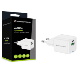 2-port 20W Charger USB C / A Hvid