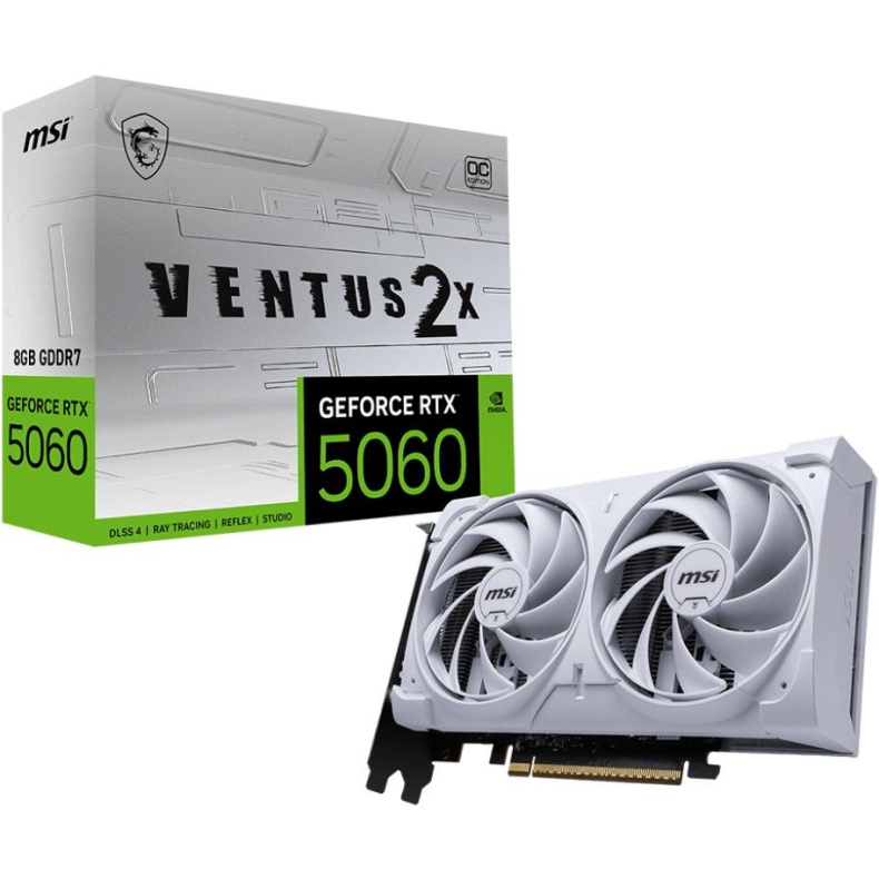 MSI RTX5060 8GB Ventus 2x OC Hvid