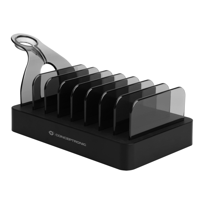 8 Ports ladestand, 75W,2xUSB-C/6xUSB-A