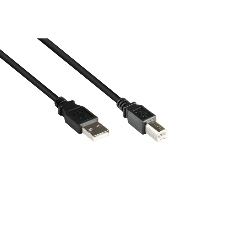 1,8 Meter USB Kabel A/B sort
