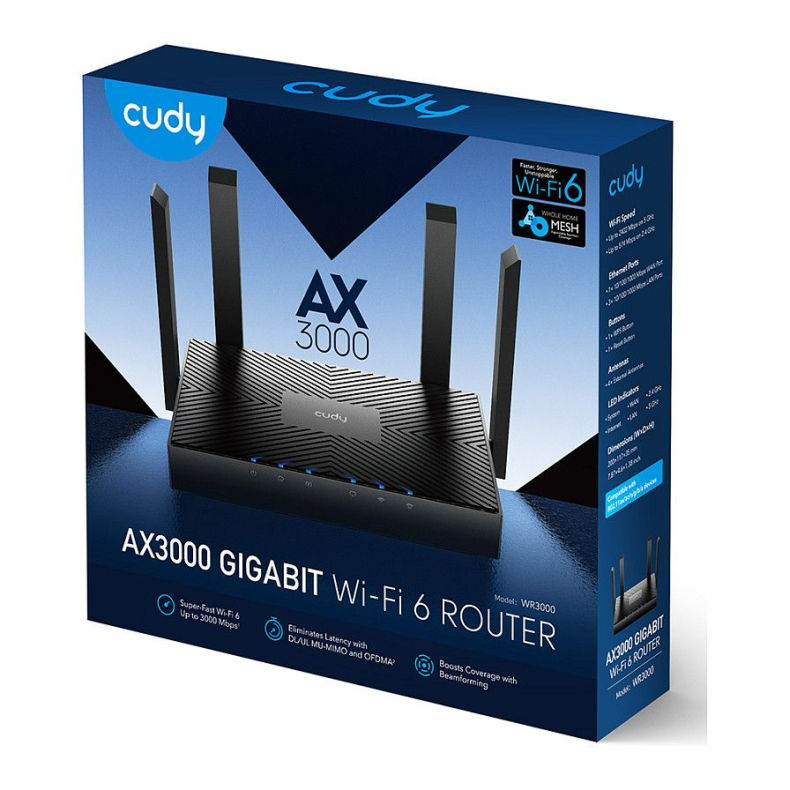 Wi-Fi 6 Mesh Router AX3000