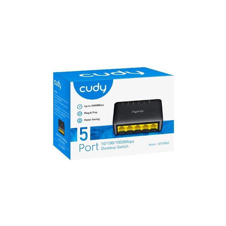 CUDY 5-port Gigabit 10/100/1000 Mbps