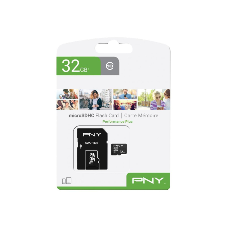 32GB SD -microSD HC  PNY C10