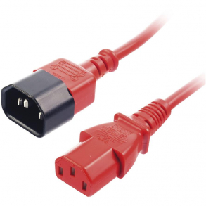 Forl�ngekabel 2 m  IEC Han/Hun r�d