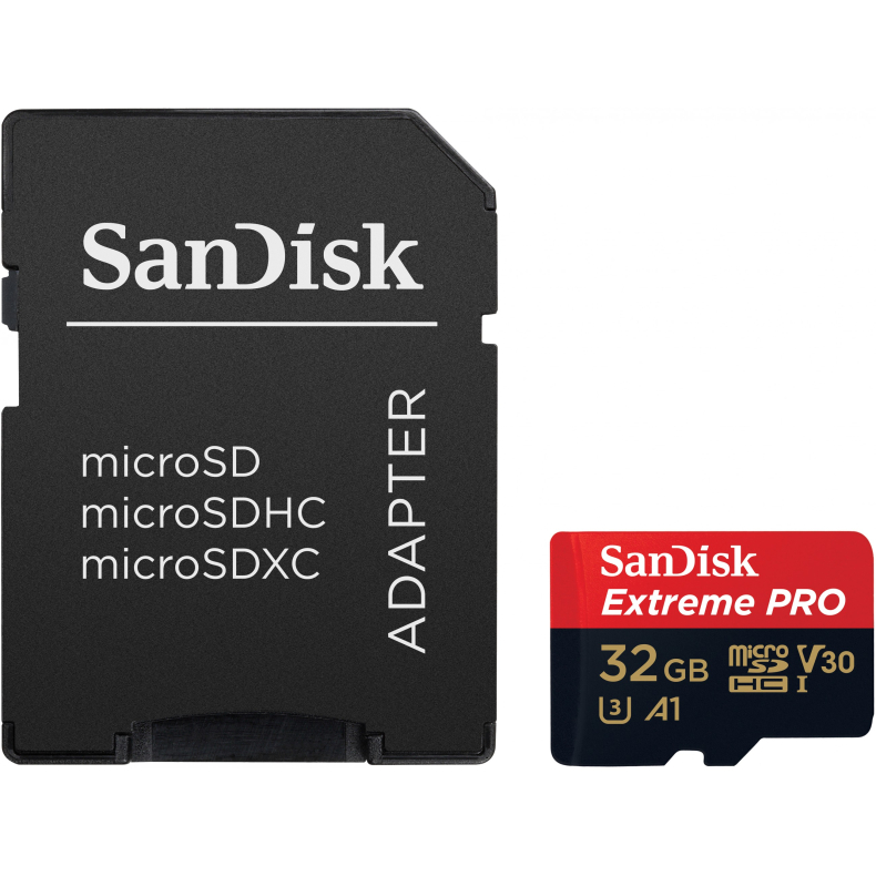 32GB SanDisk Extreme Pro MicroSDHC + ADP