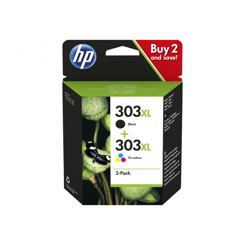 HP 303XL Combi sort + farve Original