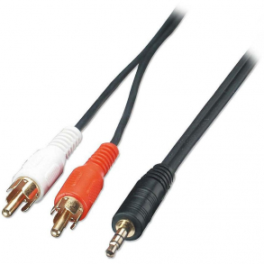3,5mm hun til 2xRCA han, 2m