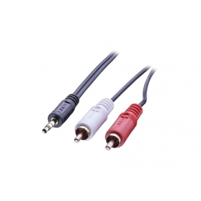 3,5mm hun til 2xRCA han, 3m