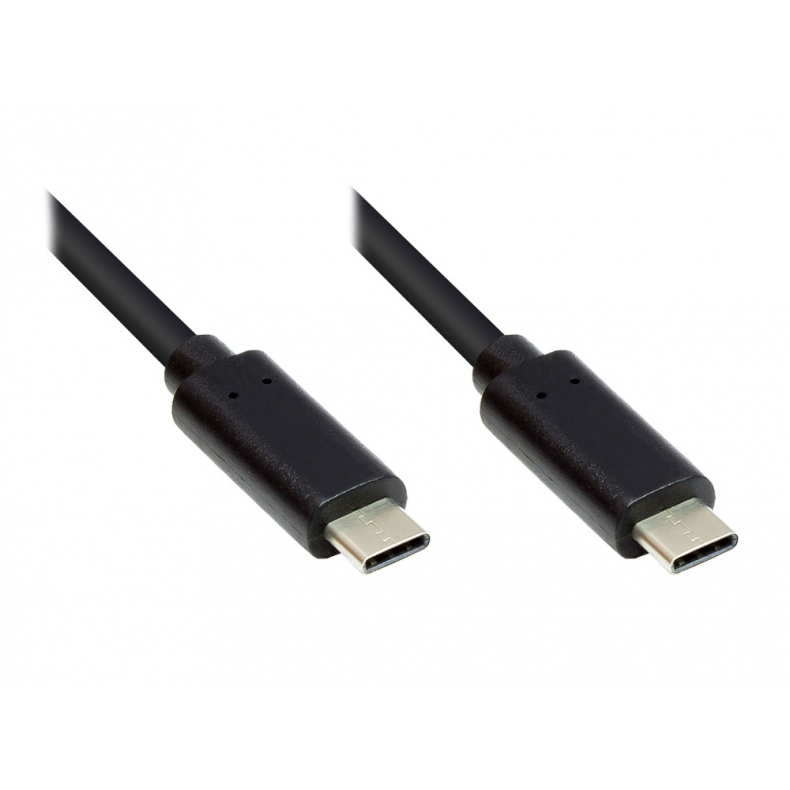 USB 3.1 C Han /Han USB 3.1 C 0,5m sort